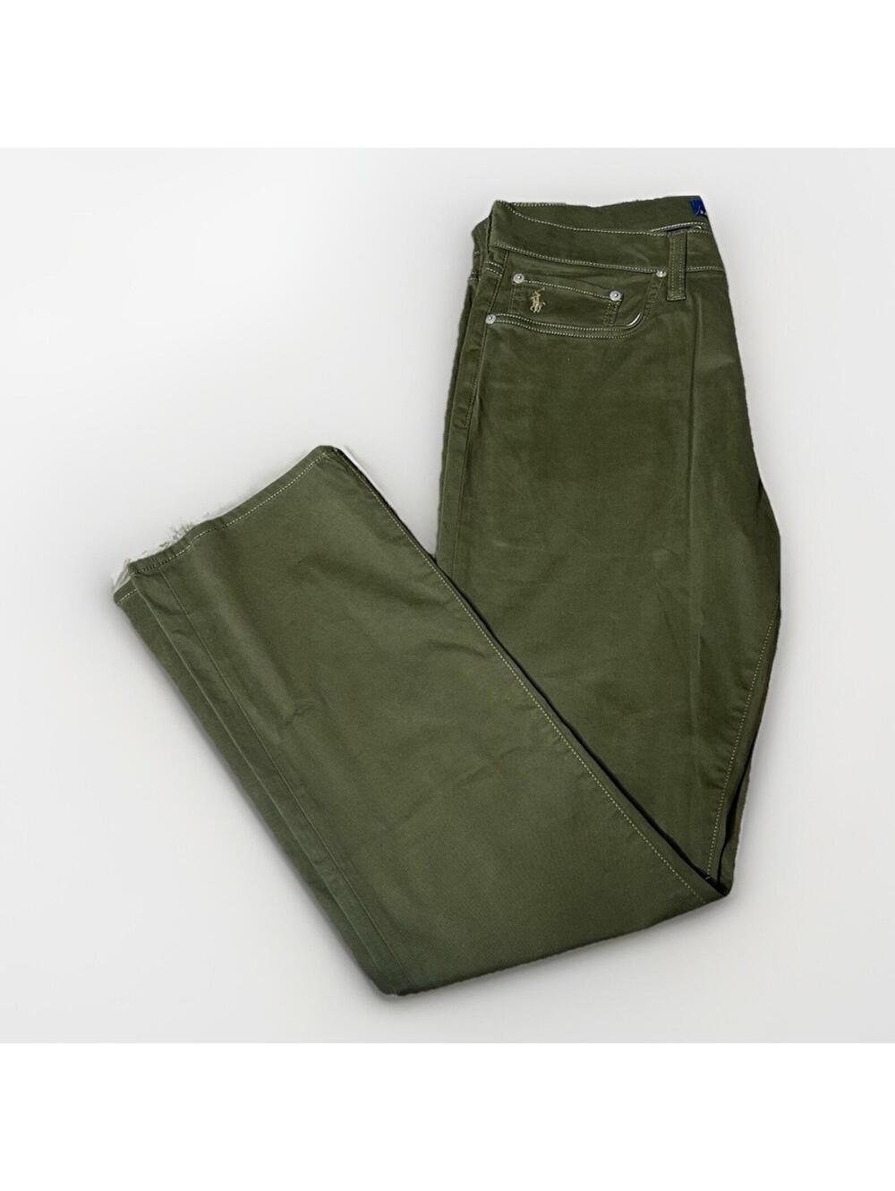 Polo Ralph Lauren Men's Olive Green Varick Slim Straight Stretch Pants 32x30